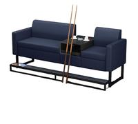 KIBONCY Modern Light Luxury Billiard Spectator Sofa, Couch with Metal Stand & Comfortable Backrest, Waterproof & Stain-Resistant PU Leather(H)