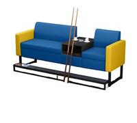 KIBONCY Modern Light Luxury Billiard Spectator Sofa, Couch with Metal Stand & Comfortable Backrest, Waterproof & Stain-Resistant PU Leather(B)