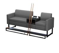KIBONCY Modern Light Luxury Billiard Spectator Sofa, Couch with Metal Stand & Comfortable Backrest, Waterproof & Stain-Resistant PU Leather(E)