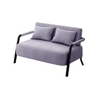 KIBONCY Modern Metal Frame 2 Seater Loveseat, Multi-Color Linen Upholstered Small Sofa Couch for Living Room Bedroom Office Rest Area(C,105cm)
