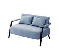 KIBONCY Modern Metal Frame 2 Seater Loveseat, Multi-Color Linen Upholstered Small Sofa Couch for Living Room Bedroom Office Rest Area(E,155cm)
