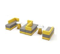 KIBONCY Modern Modular Curved Sofa Set, Modular Sectional Sofa, Combination Couch for Office Reception Area, Lounge, Waiting Room(7)