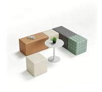 KIBONCY Modern Modular Sofa Set, Creative Round Footstool, for Living Room Bedroom Entryway or Dining Room(J)