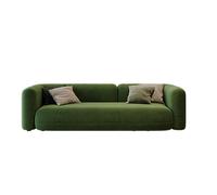 KIBONCY Modern Modular Velvet Couch, 2-4 Seater Oversized Sofa with Square Armrests Low-Profile Upholstered for Home Decor(B)