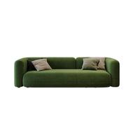 KIBONCY Modern Modular Velvet Couch, 2-4 Seater Oversized Sofa with Square Armrests Low-Profile Upholstered for Home Decor(C)