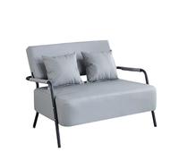 KIBONCY Modern Nordic Style 2 Seater Loveseat Sofa, Wear Resistant PU Leather Couch with Adjustable Backrest Cushions, Decor Furniture for Small Living Room(A,65x65x74cm)