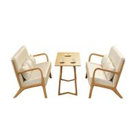 KIBONCY Modern Nordic Style Upholstered Sofa & Coffee Table Set, 2-4-Seater Reception Lounge Furniture for Business Office, Western Restaurant, Cafe, Hotel Lobby(8)