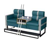 KIBONCY Modern Pool Hall Booth Sofa with Side Table, Integrated Storage & Cup Holder Design, High-Density Foam Upholstered Lounge Seating for Billiard Club(A)