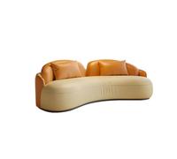 KIBONCY Modern Sectional Sofa Set for Living Room Curved Design with Premium Leather, Comfortable Couch for,Home Reception Office(J)