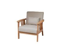 KIBONCY Modern Single Fabric Armchair, Wooden Frame Accent Chair with Cushions Versatile 3-Seater Sofa &, for Bedroom, Living Room(C,73cm)