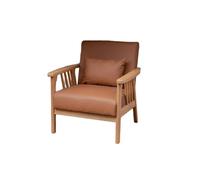 KIBONCY Modern Single Fabric Armchair, Wooden Frame Accent Chair with Cushions Versatile 3-Seater Sofa &, for Bedroom, Living Room(B,73cm)