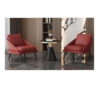 KIBONCY Modern Single Seating Set - Leisure Sofa Chair with Side Table for Salon VIP Lounge Hotel Lobby KTV Reception Office Waiting Area(Set,J)