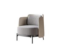 KIBONCY Modern Single Soft Sofas for Living Room Mid Century Accent Chairs,Upholstered Chair for Bedroom with Golden Metal Legs(C)