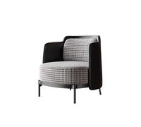 KIBONCY Modern Single Soft Sofas for Living Room Mid Century Accent Chairs,Upholstered Chair for Bedroom with Golden Metal Legs(D)