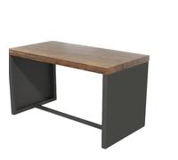 KIBONCY Modern Sofa Brown Faux Leather with Dark Gray Metal Frame, Industrial with,Heavy-Duty Upholstered(F)