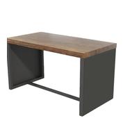 KIBONCY Modern Sofa Brown Faux Leather with Dark Gray Metal Frame, Industrial with,Heavy-Duty Upholstered(G)