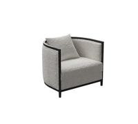KIBONCY Modern Upholstered Fabric Accent Sofa, Single Armchair Loveseat, High-Density Cushion Couch for Office Waiting Room Living