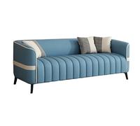 KIBONCY Modern Vertical Channel Tufted Faux Leather Loveseat Sofa,Upholstered Accent Couch, Small Space Living Room Furniture for Apartment(E,65cm)