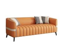 KIBONCY Modern Vertical Channel Tufted Faux Leather Loveseat Sofa,Upholstered Accent Couch, Small Space Living Room Furniture for Apartment(D,128cm)