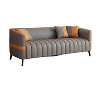 KIBONCY Modern Vertical Channel Tufted Faux Leather Loveseat Sofa,Upholstered Accent Couch, Small Space Living Room Furniture for Apartment(B,65cm)