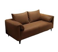 KIBONCY Modern Wide Armrest Sofa, Pet Friendly Waterproof Faux Leather Loveseat Couch, Comfort Small for Living Room Apartment Office