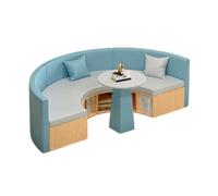 KIBONCY Modular Curved Sofa with Solid Wood Frame, Space Saving Curved Sofa Bookcase Combination Furniture, for Bedroom Living Room Office(I)