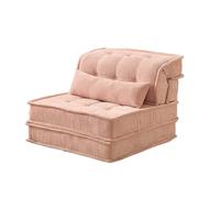 KIBONCY Modular Floor Sofa, Chenille Tufted Armless Chair for Living Room Stackable Cushion, Convertible Sleeper for Small Spaces(E)