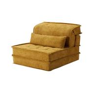 KIBONCY Modular Floor Sofa, Chenille Tufted Armless Chair for Living Room Stackable Cushion, Convertible Sleeper for Small Spaces(B)