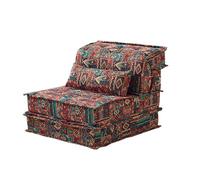 KIBONCY Modular Floor Sofa, Chenille Tufted Armless Chair for Living Room Stackable Cushion, Convertible Sleeper for Small Spaces(J)