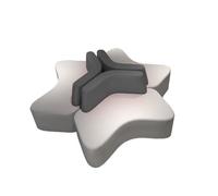 KIBONCY Modular Office Sofa Set Modern Curved, Sectional Couch with High-Density Foam or Collaborative Workspaces and Lounges(C)