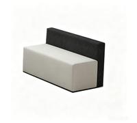 KIBONCY Modular Reception Sectional Sofa, Color Block Interlocking Waiting Blocks, Splicing Fabric Lounge Couch with Cube Stools for Office Lobby(C)