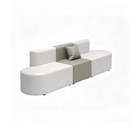 KIBONCY Modular Reception Sofa, Flexible Combination Waiting Lounge Couch, Waterproof Leather Spliced Sectional with Anti-Scratch Base Feet, for Office