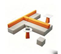 KIBONCY Modular Reception Sofa Set,Reception Office Sofa, For Relaxed Settings,for Office Waiting Area & Client Lounge(D)