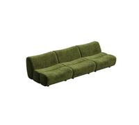 KIBONCY Modular Sectional Sofa, Customizable Teddy Fleece Couch Curved, Space-Saving for Apartment Living(K)