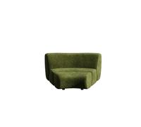 KIBONCY Modular Sectional Sofa, Customizable Teddy Fleece Couch Curved, Space-Saving for Apartment Living(E)