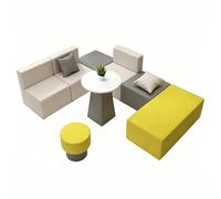 KIBONCY Modular Sectional Sofa, L-Shaped Couch, Multi-Color Soft Set PU Leather Upholstered for Office Waiting Room and Classroom Furniture(1.2x3.0m)