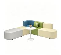 KIBONCY Modular Sectional Sofa, L-Shaped Couch, Multi-Color Soft Set PU Leather Upholstered for Office Waiting Room and Classroom Furniture(2.2x2.2m)