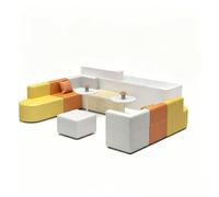 KIBONCY Modular Sectional Sofa, L-Shaped Couch, Multi-Color Soft Set PU Leather Upholstered for Office Waiting Room and Classroom Furniture(1.8x2.4m)