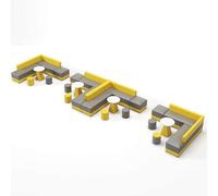 KIBONCY Modular Sectional Sofa, L-Shaped Modular Reception Sofa Set, for Office Lobby, Waiting Area, Meeting Room(10)