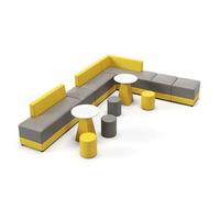 KIBONCY Modular Sectional Sofa, L-Shaped Modular Reception Sofa Set, for Office Lobby, Waiting Area, Meeting Room(9)