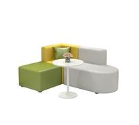 KIBONCY Modular Sectional Sofa Set, Colorful Waiting Room, L-Shaped Soft Seating Modern Lounge Couch for Office Reception(1.2x1.6m)