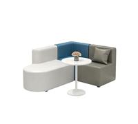 KIBONCY Modular Sectional Sofa Set, Colorful Waiting Room, L-Shaped Soft Seating Modern Lounge Couch for Office Reception(1.6x1.2m)