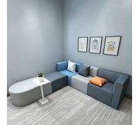 KIBONCY Modular Sectional Sofa Set, Modern Cube, L-Shaped, Colorful Couch for Kids Playroom Classroom Reception(2.8x1.6m)