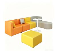 KIBONCY Modular Sectional Sofa Set, Modern Cube, L-Shaped, Colorful Couch for Kids Playroom Classroom Reception(2.2x1.6m)