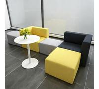 KIBONCY Modular Sectional Sofa Set, Modern Cube, L-Shaped, Colorful Couch for Kids Playroom Classroom Reception(3.2x1.2m)