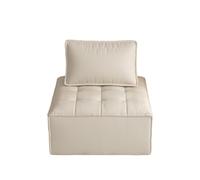KIBONCY Modular Single Sofa Chair, Corduroy/Tech Cloth Upholstered Cube Seat with Adjustable Back Pillow, Accent for Living Room Bedroom(E,90x90x40cm)