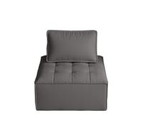 KIBONCY Modular Single Sofa Chair, Corduroy/Tech Cloth Upholstered Cube Seat with Adjustable Back Pillow, Accent for Living Room Bedroom(F,90x90x40cm)