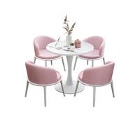 KIBONCY Multi-Color Dining Set, Two-Tone Design & Compact Size 5-Piece Modern Bistro,Heavy-Duty Construction & Easy-to-Clean Materials(I)