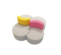 KIBONCY Multi-Piece Round Modular Lounge Couch, Petal Circular Sofa, Soft Upholstered Curved Seat for Company Rest Space(B)