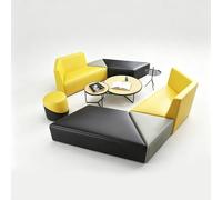 KIBONCY Multi-Shaped Modular Sectional Sofa, Soft PU Leather Seats for Kids Playroom & Public Area(G)